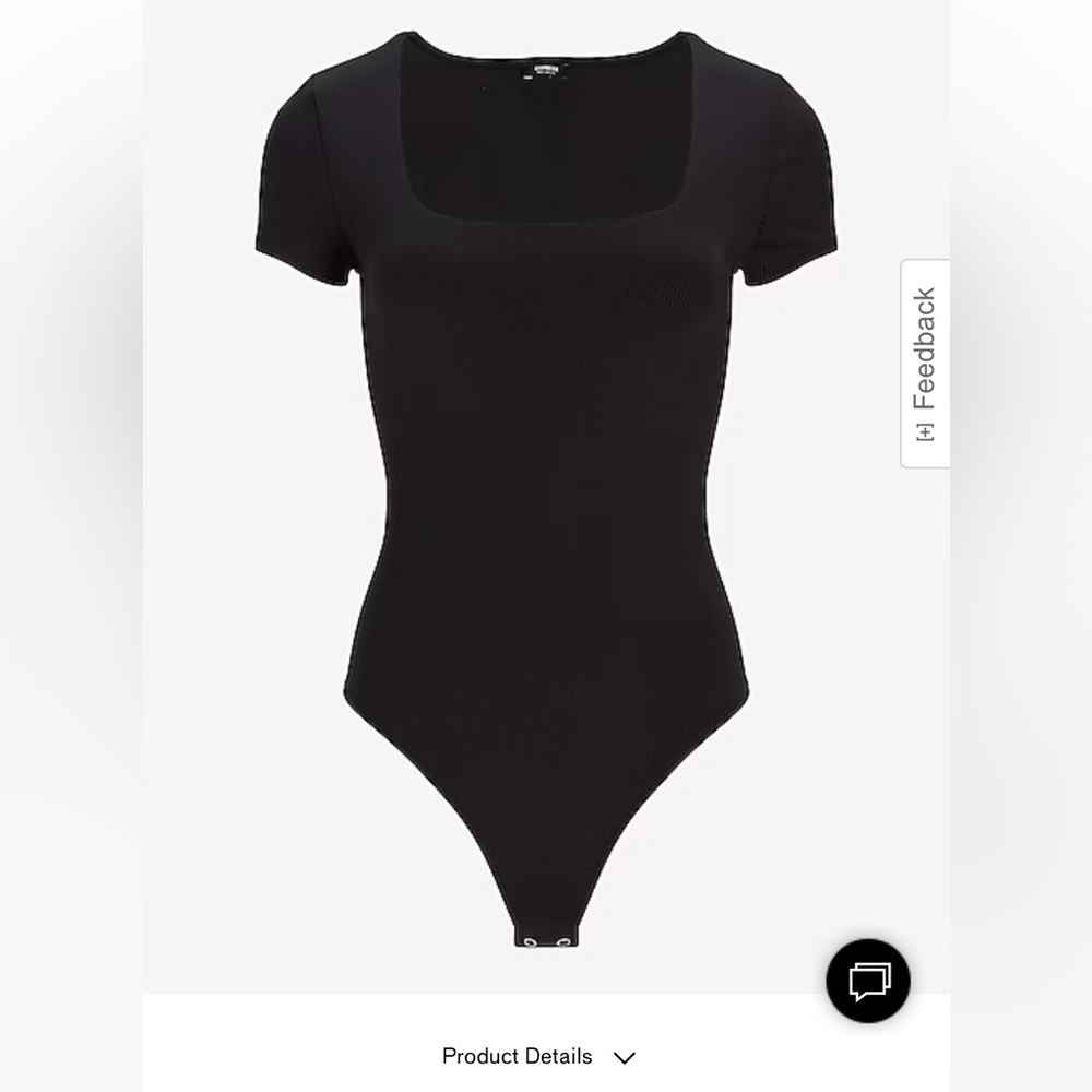 Body Contour Ribbed Square Neck Thong Bodysuit black